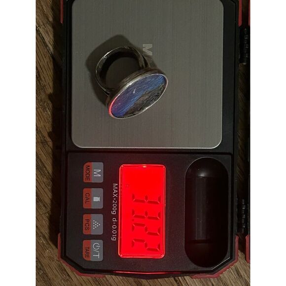 Handmade Victoria Carlson Sterling Silver Landscape Painting Statement Ring 8.5 - Picture 7 of 10